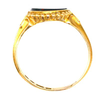 Victorian 18ct Gold Bloodstone Signet Ring with Decorated Shoulders | Parkin and Gerrish (UK)