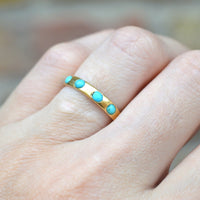 Victorian 18ct Gold & Turquoise Eternity Ring | Parkin and Gerrish (UK)