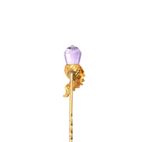 Victorian Scottish 18ct Gold, Amethyst Thistle Tie Pin | Parkin and Gerrish (UK)