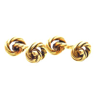 Vintage 1990s 18ct Gold Rope Knot Cufflinks | Parkin and Gerrish (UK)