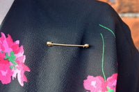 Vintage 9ct Gold Stock / Safety Pin Brooch by Cropp and Farr | Parkin and Gerrish (UK)