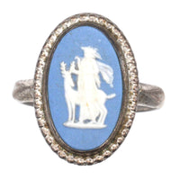 Vintage Silver Wedgwood Plaque Ring of Diana the Huntress | Parkin and Gerrish (UK)