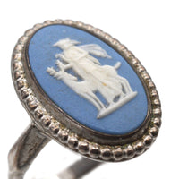 Vintage Silver Wedgwood Plaque Ring of Diana the Huntress | Parkin and Gerrish (UK)