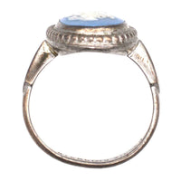 Vintage Silver Wedgwood Plaque Ring of Diana the Huntress | Parkin and Gerrish (UK)