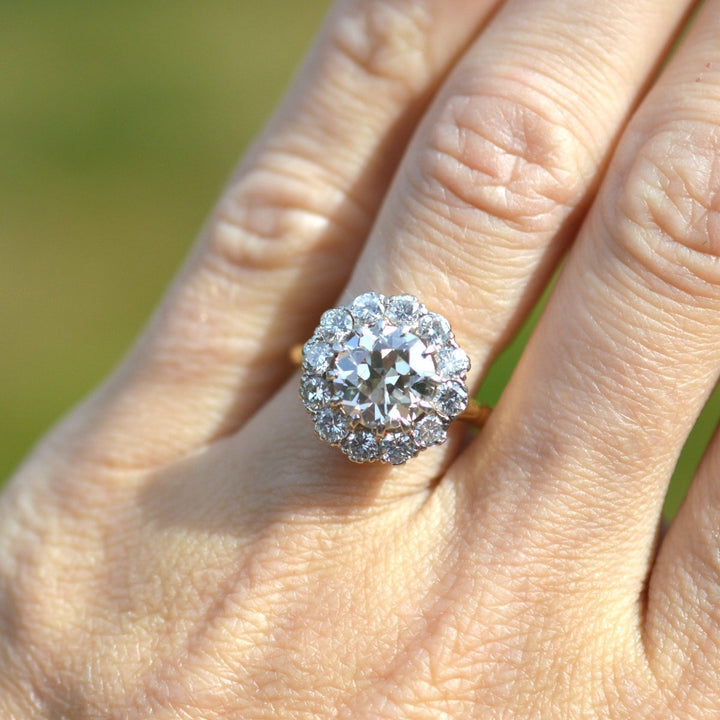 Antique & Vintage Cluster Rings — Diamond & Gemstone Halo Designs - Parkin and Gerrish