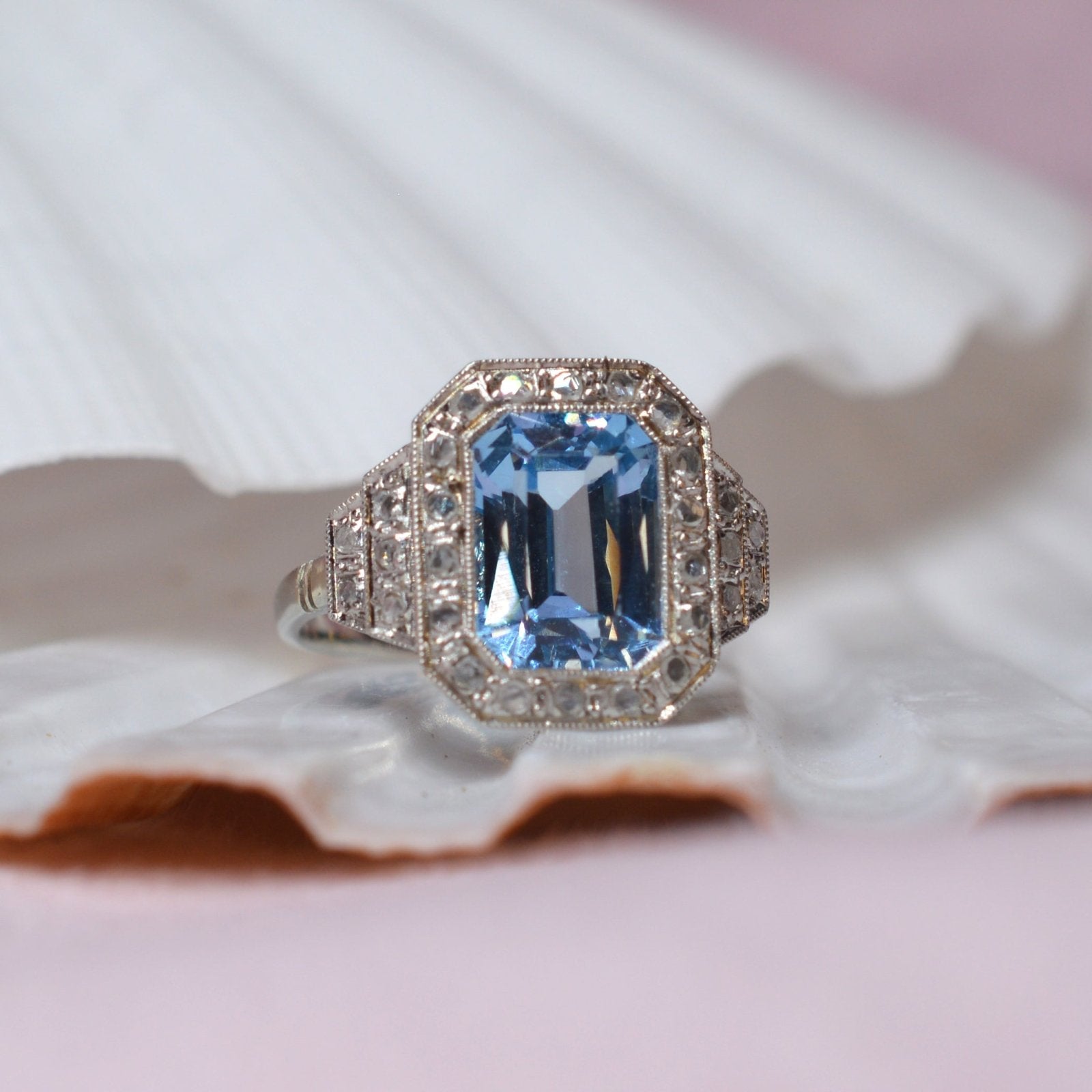 1930's Filigree Diamond Engagement Ring in 14k Gold - Filigree Jewelers