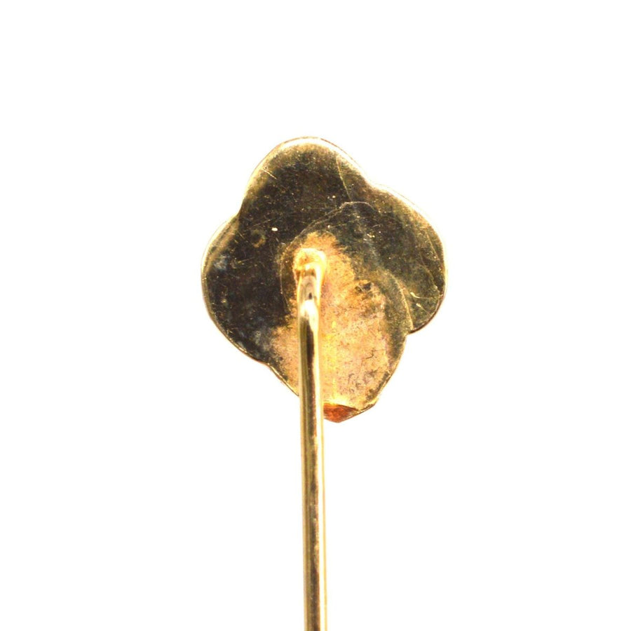 1930s 9ct Gold Cultured Pearl Knot Tie Pin | Parkin and Gerrish | Antique & Vintage Jewellery
