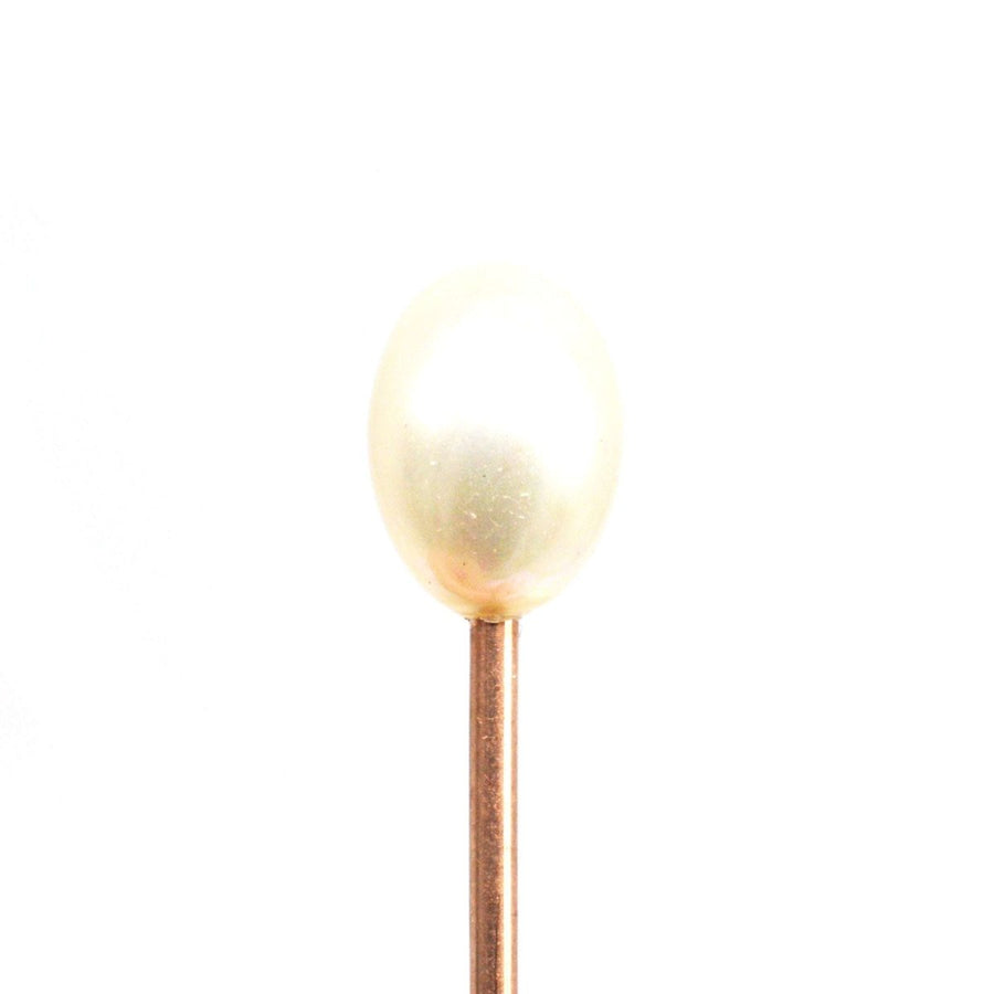1930s 9ct Gold Cultured Pearl Tie Pin | Parkin and Gerrish | Antique & Vintage Jewellery
