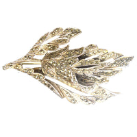 1940s Chrome and Marcasite Floral Brooch | Parkin and Gerrish (UK)