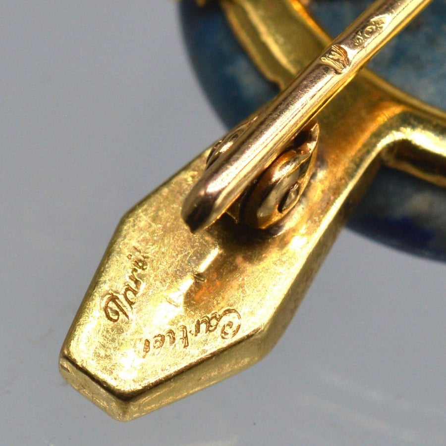 1950s Vintage Cartier Paris 18ct Gold and Lapis Lazuli Turtle Brooch | Parkin and Gerrish | Antique & Vintage Jewellery