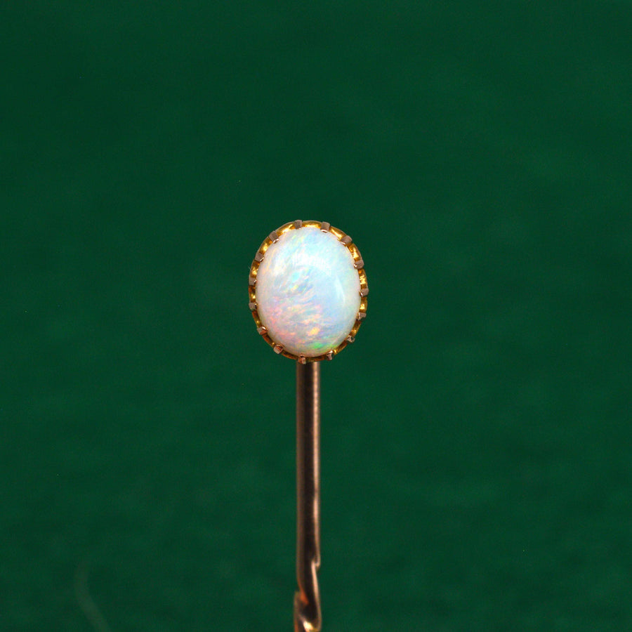 Edwardian 9ct Gold Opal Tie Pin