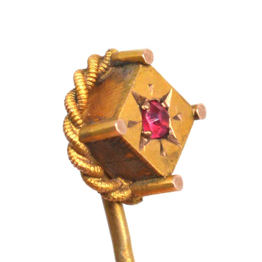 Victorian 15ct Gold Ruby Tie Pin