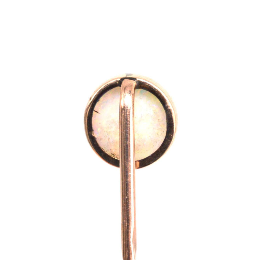 Edwardian 9ct Gold Opal Tie Pin