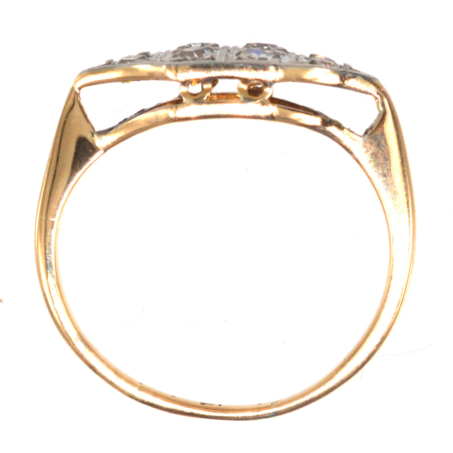Art Deco 18ct Gold and Platinum Diamond Ring