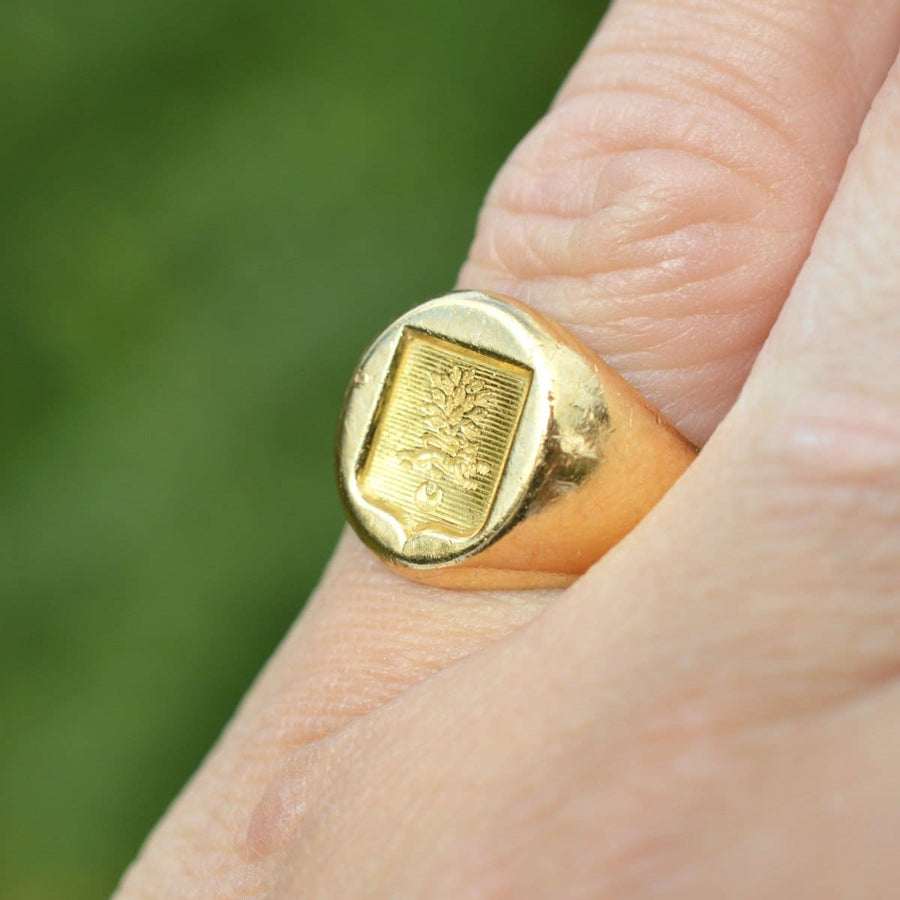 Antique French 18ct Gold Signet Ring | Parkin and Gerrish | Antique & Vintage Jewellery