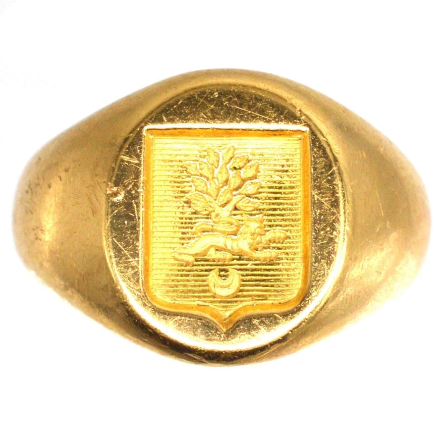 Antique French 18ct Gold Signet Ring | Parkin and Gerrish | Antique & Vintage Jewellery