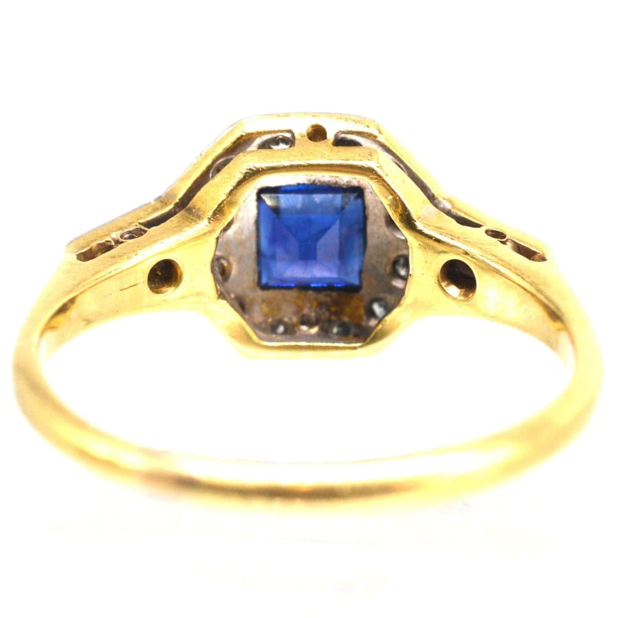 Art Deco 18ct and Platinum, Sapphire and Diamond Ring | Parkin and Gerrish | Antique & Vintage Jewellery