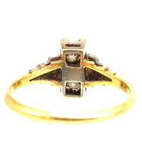 Art Deco 18ct Gold and Platinum Two Stone Toi et Moi Diamond Ring | Parkin and Gerrish (UK)