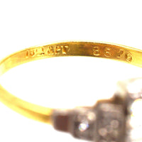 Art Deco 18ct Gold and Platinum Two Stone Toi et Moi Diamond Ring | Parkin and Gerrish (UK)