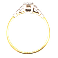 Art Deco 18ct Gold and Platinum Two Stone Toi et Moi Diamond Ring | Parkin and Gerrish (UK)