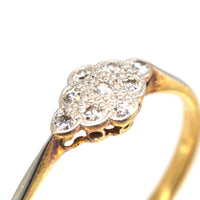 Art Deco 18ct Gold Diamond Cluster Ring | Parkin and Gerrish (UK)