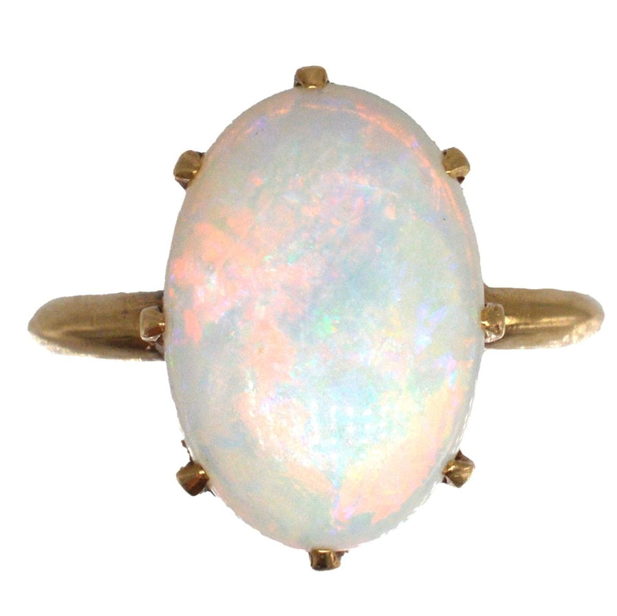 Art Deco 18ct Gold Opal Ring | Parkin and Gerrish | Antique & Vintage Jewellery