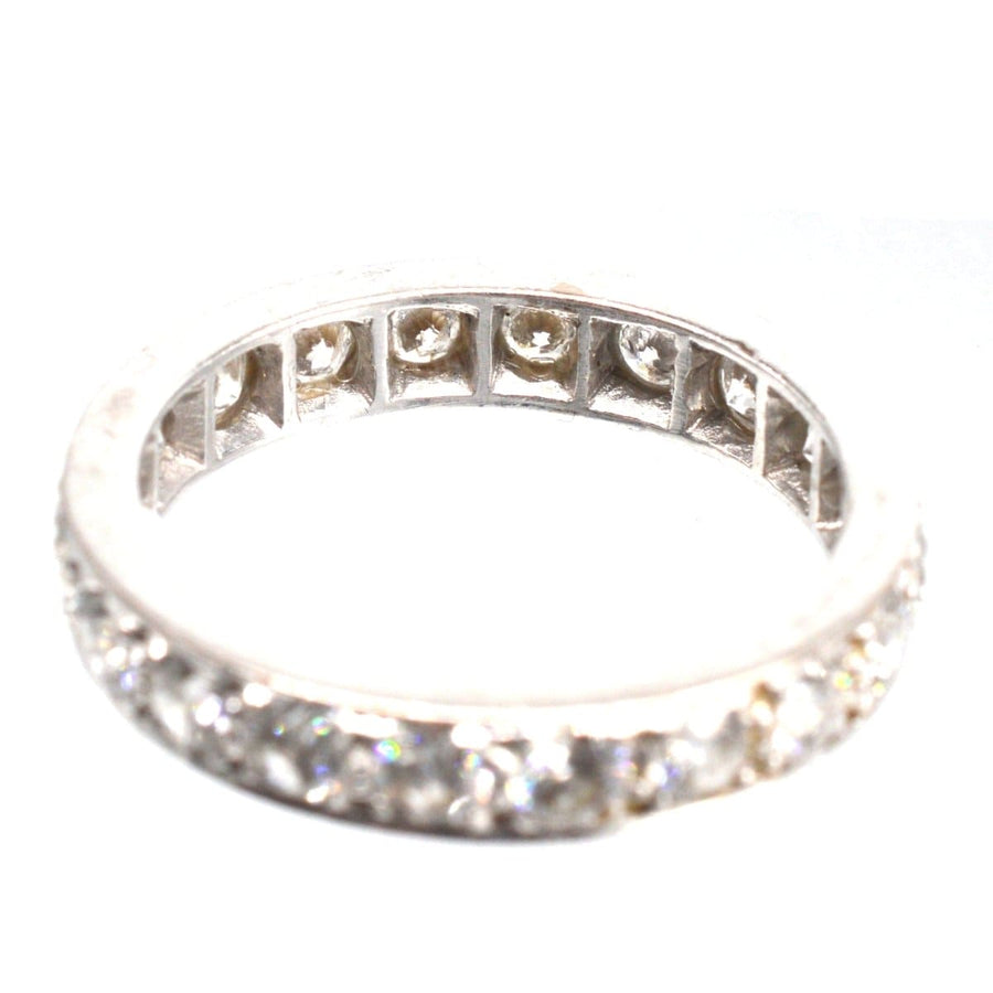 Art Deco 18ct White Gold Diamond Eternity Ring | Parkin and Gerrish | Antique & Vintage Jewellery