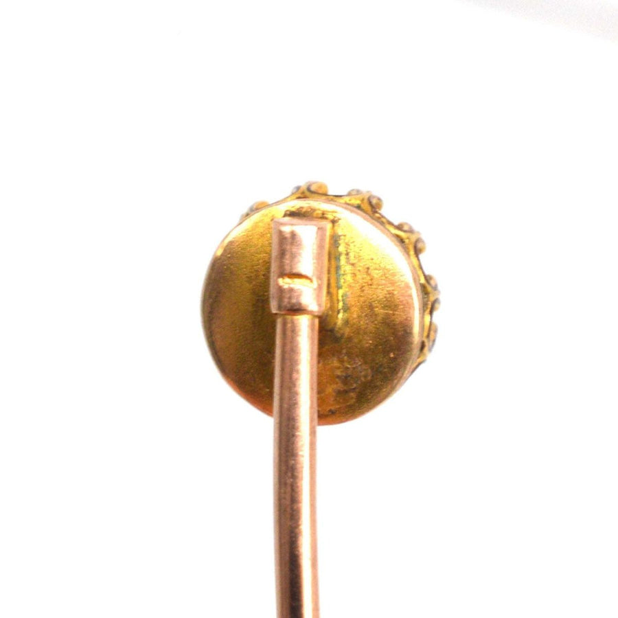 Early 20th Century 9ct Gold Cultured Pearl Tie Pin | Parkin and Gerrish | Antique & Vintage Jewellery