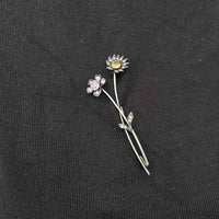 Early 20th Century Austro - Hungarian 14ct Gold Topaz & Rose Diamond Floral Brooch | Parkin and Gerrish (UK)