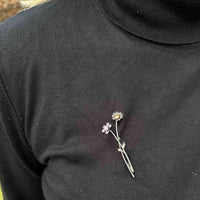 Early 20th Century Austro - Hungarian 14ct Gold Topaz & Rose Diamond Floral Brooch | Parkin and Gerrish (UK)