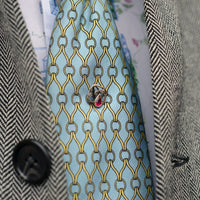 Edwardian 14ct Gold Synthetic Red Spinel and Diamond Tie Pin | Parkin and Gerrish (UK)