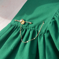 Edwardian 15ct Gold Bar Brooch with a Sea Shell and a Pearl | Parkin and Gerrish (UK)