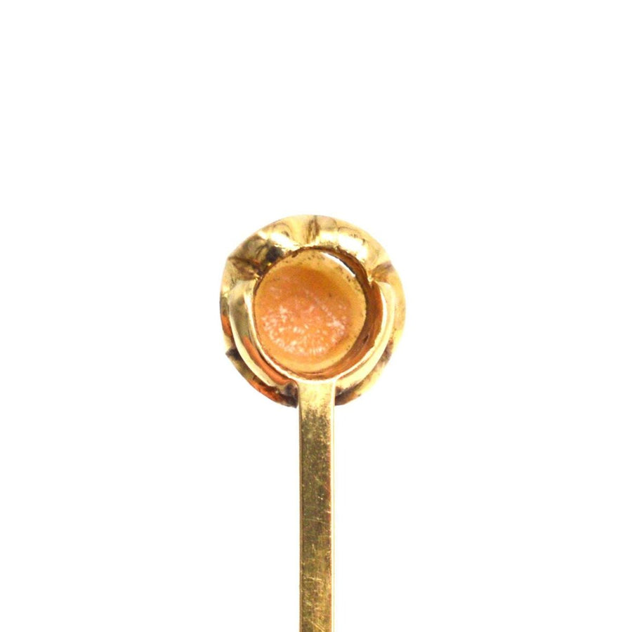 Edwardian 15ct Gold Cultured Pearl Tie Pin | Parkin and Gerrish | Antique & Vintage Jewellery