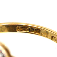 Edwardian 18ct Gold & Platinum, Sapphire and Diamond Cluster ring | Parkin and Gerrish (UK)