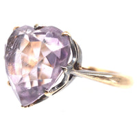 Edwardian 9ct Gold Amethyst Heart Shaped Ring | Parkin and Gerrish (UK)