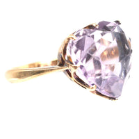 Edwardian 9ct Gold Amethyst Heart Shaped Ring | Parkin and Gerrish (UK)