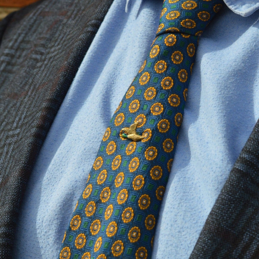 Edwardian 9ct Gold and Enamel Duck Tie Pin | Parkin and Gerrish | Antique & Vintage Jewellery