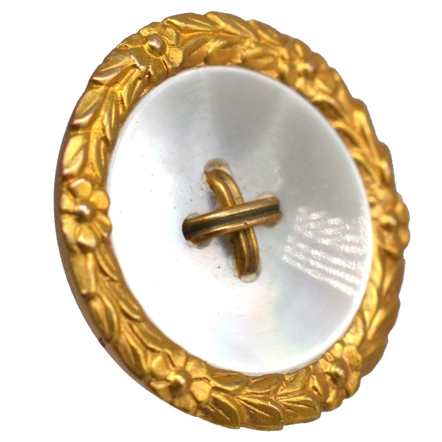 Edwardian 9ct Gold Mother of Pearl Dress Stud Buttons in Original Case | Parkin and Gerrish (UK)