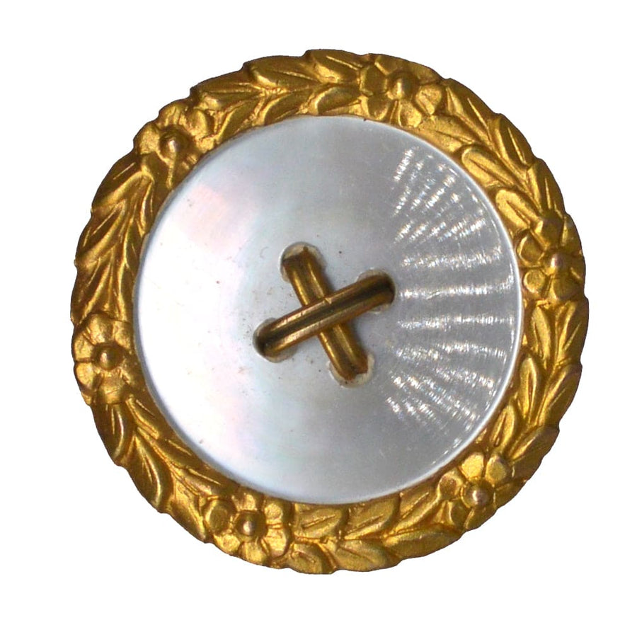 Edwardian 9ct Gold Mother of Pearl Dress Stud Buttons in Original Case | Parkin and Gerrish (UK)