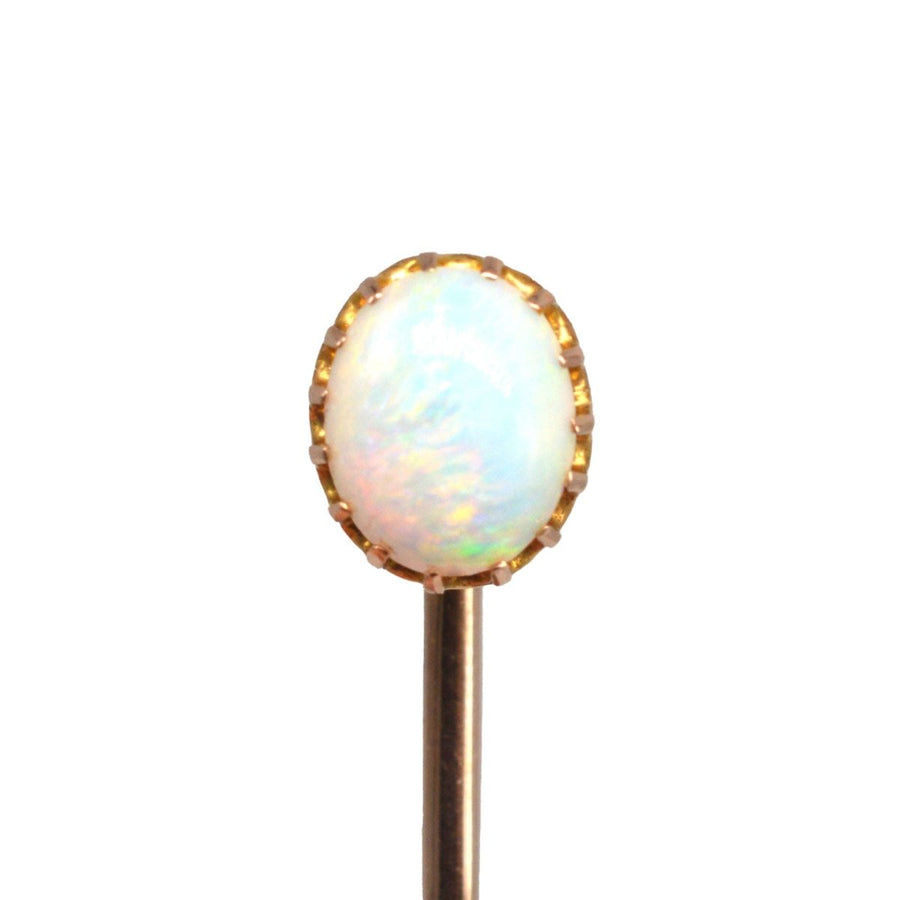 Edwardian 9ct Gold Opal Tie Pin | Parkin and Gerrish | Antique & Vintage Jewellery