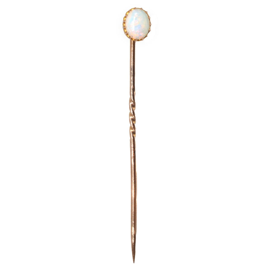 Edwardian 9ct Gold Opal Tie Pin | Parkin and Gerrish | Antique & Vintage Jewellery