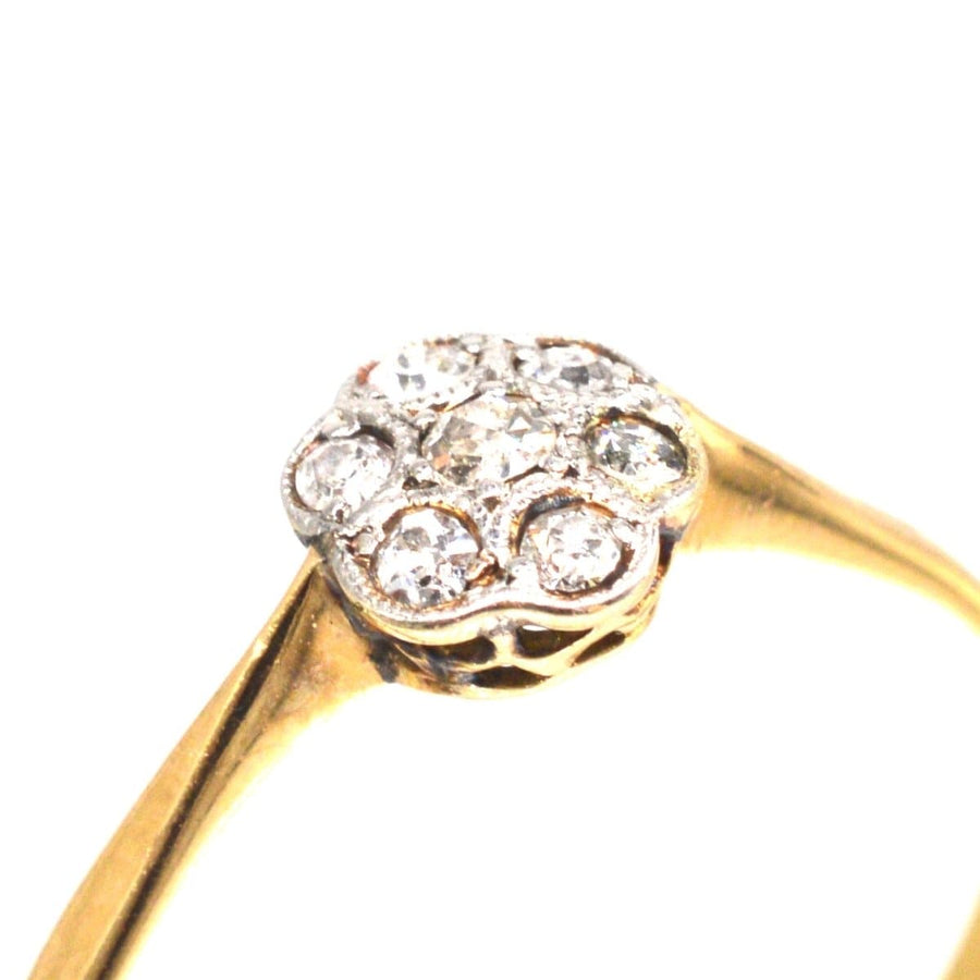 Edwardian Diamond Daisy Cluster Ring | Parkin and Gerrish | Antique & Vintage Jewellery