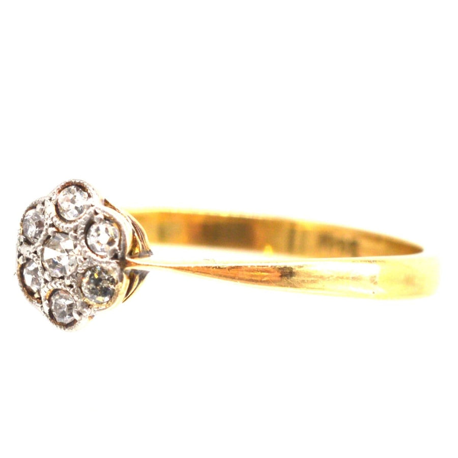 Edwardian Diamond Daisy Cluster Ring | Parkin and Gerrish | Antique & Vintage Jewellery