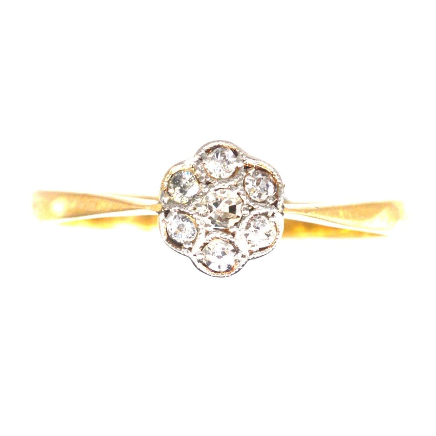 Edwardian Diamond Daisy Cluster Ring | Parkin and Gerrish | Antique & Vintage Jewellery