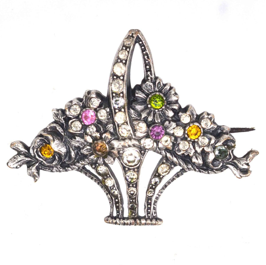 Edwardian Silver Coloured Paste Giardinetti Brooch | Parkin and Gerrish (UK)