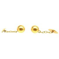 French Art Deco 18ct Gold Ball Cufflinks | Parkin and Gerrish (UK)