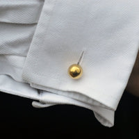 French Art Deco 18ct Gold Ball Cufflinks | Parkin and Gerrish (UK)
