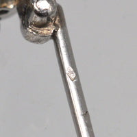 French Art Deco Platinum, Rose Cut Diamond & Ruby Brooch with a Cat and a Mouse | Parkin and Gerrish (UK)