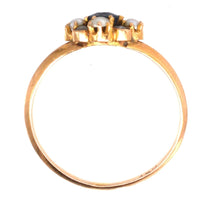 Late 19th Century French 18ct Gold Sapphire, Pearl and Diamond Ring | Parkin and Gerrish (UK)