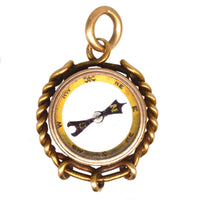 Late Victorian 9ct Gold Compass Pendant Charm | Parkin and Gerrish (UK)